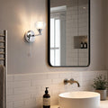 Meissa Chrome Finish Bathroom Wall Light by Oaks Lighting — suits living rooms, bedrooms & hallways
