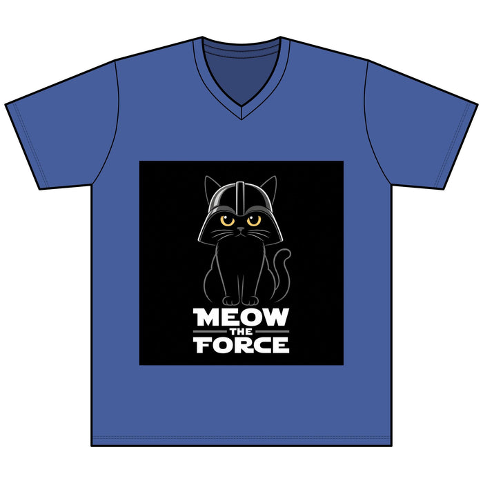 Meow the Force Cat V - Neck Tee - FloofChonk