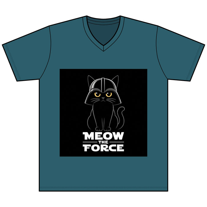 Meow the Force Cat V - Neck Tee - FloofChonk