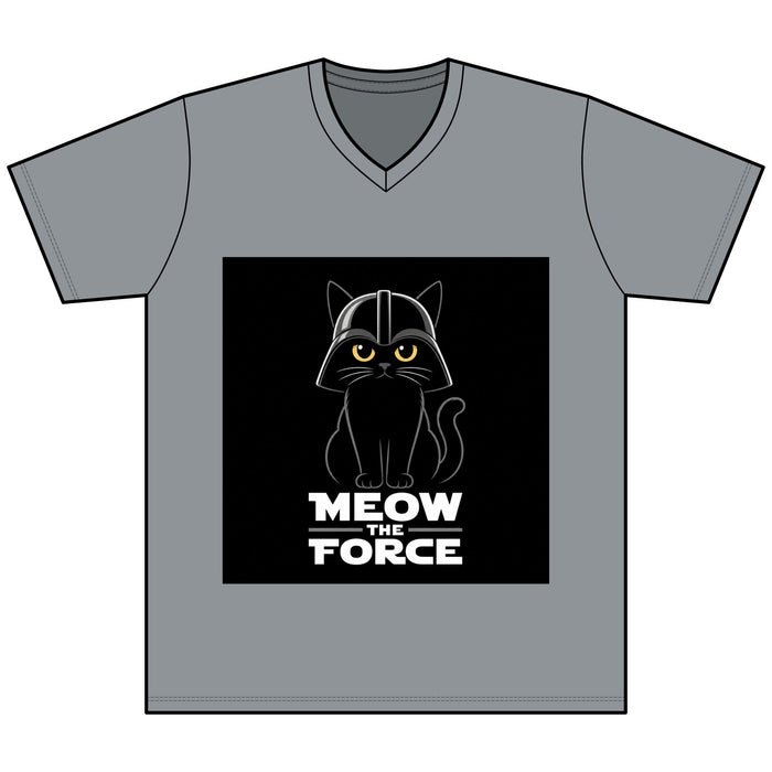 Meow the Force Cat V - Neck Tee - FloofChonk