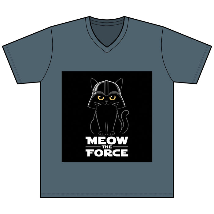 Meow the Force Cat V - Neck Tee - FloofChonk