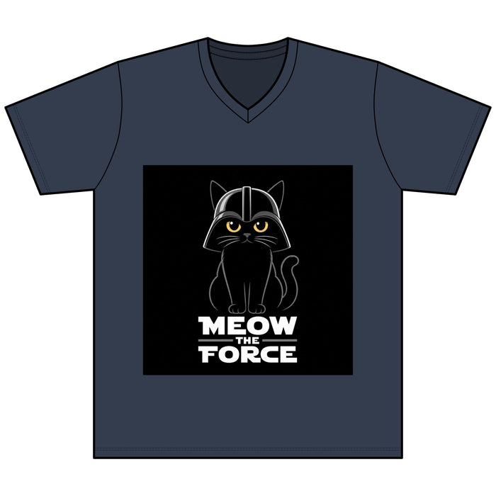 Meow the Force Cat V - Neck Tee - FloofChonk