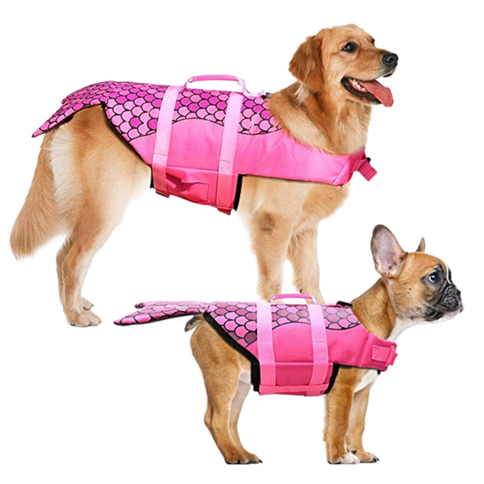 Mermaid Dog Life Jacket & Safety Swimsuit