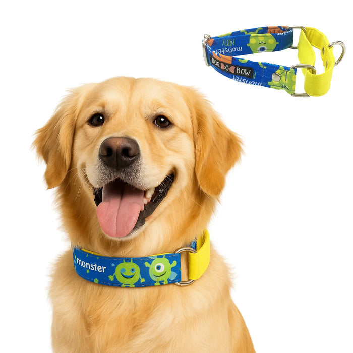 Monster Print Martingale Collar (1.5 inch width)