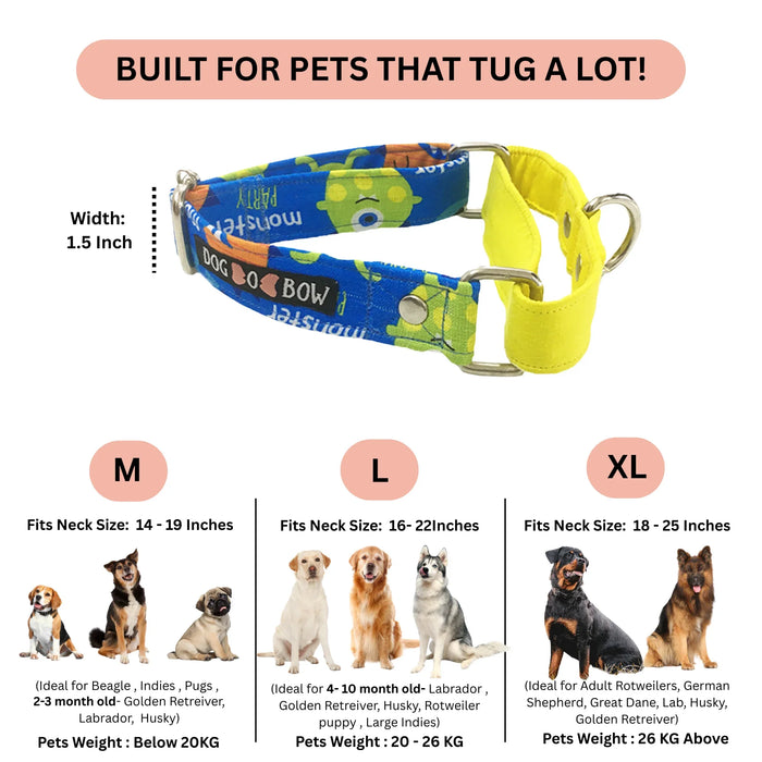 Monster Print Martingale Collar (1.5 inch width)