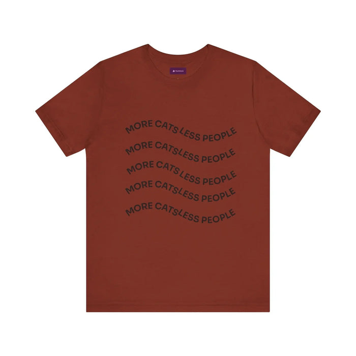 More Cats Less People Cats Graphic Tee - Unisex Jersey Shirt - FloofChonk