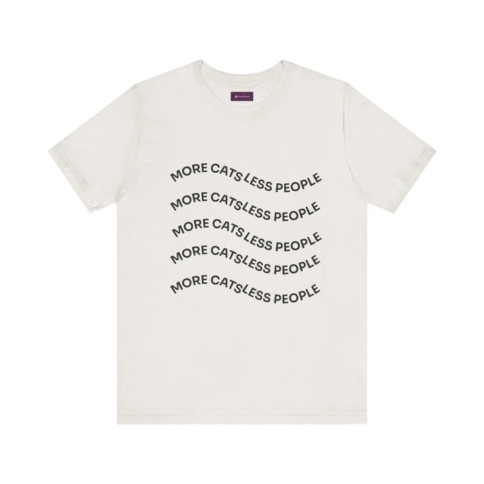 More Cats Less People Cats Graphic Tee - Unisex Jersey Shirt - FloofChonk