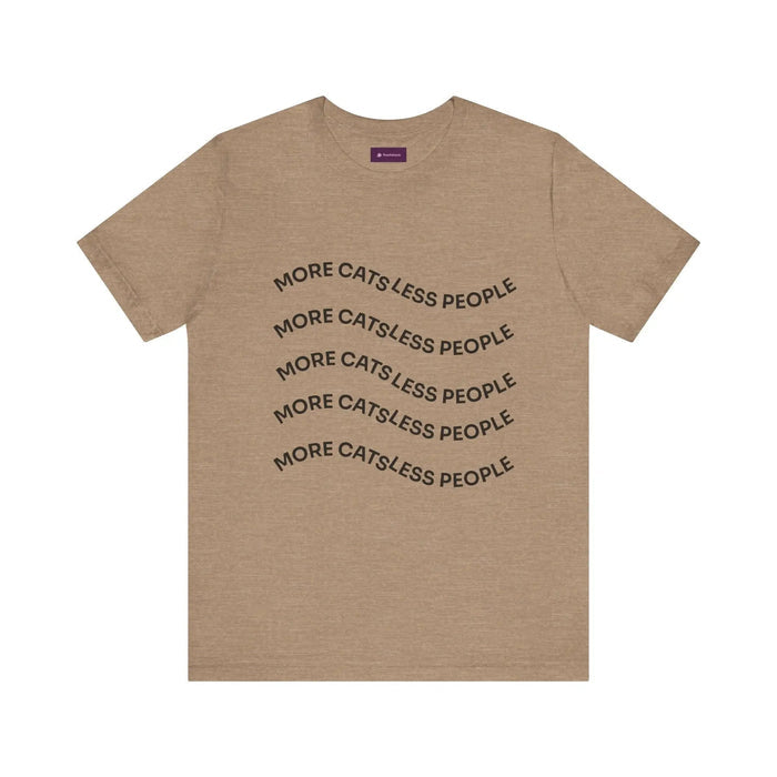 More Cats Less People Cats Graphic Tee - Unisex Jersey Shirt - FloofChonk