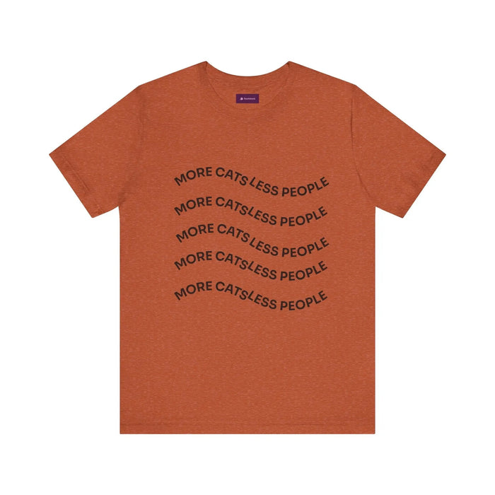 More Cats Less People Cats Graphic Tee - Unisex Jersey Shirt - FloofChonk