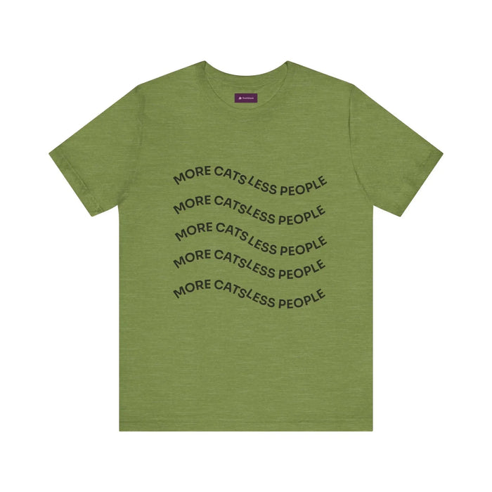 More Cats Less People Cats Graphic Tee - Unisex Jersey Shirt - FloofChonk