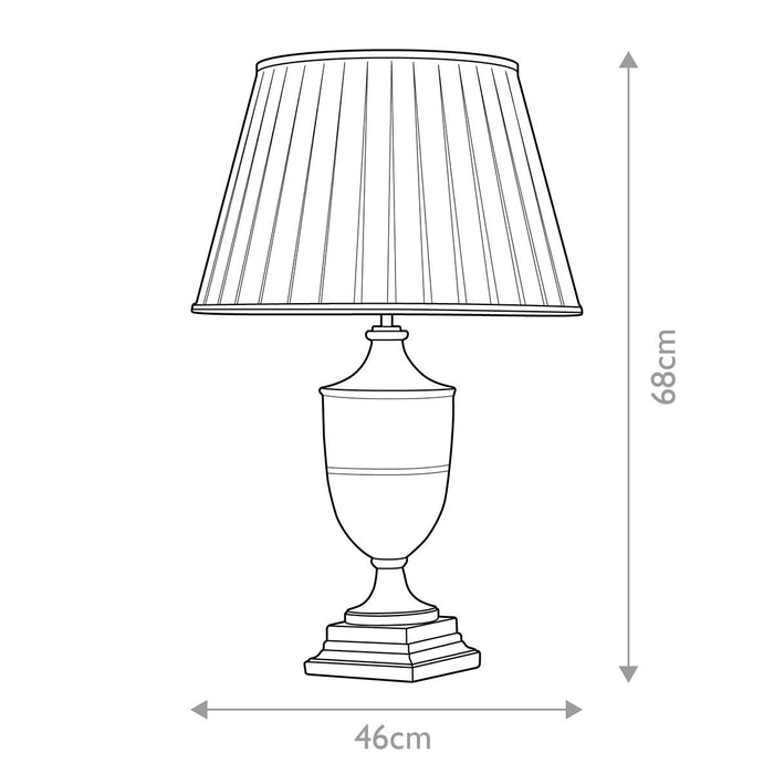 Narbonne 1 Light Black & Gold Table Lamp With Ivory Shade — close-up detail
