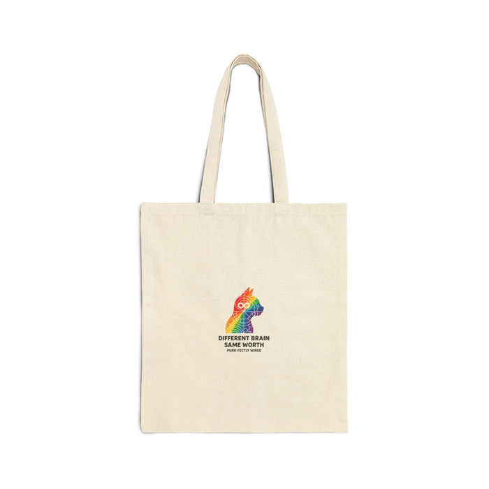 Neurodivergent Brain Rainbow Tote | Autism Acceptance, Autistic Pride - FloofChonk