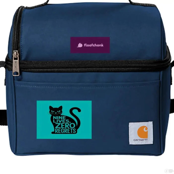 Nine Lives, Zero Regrets Carhartt 6 - can Cooler by FloofChonk - FloofChonk