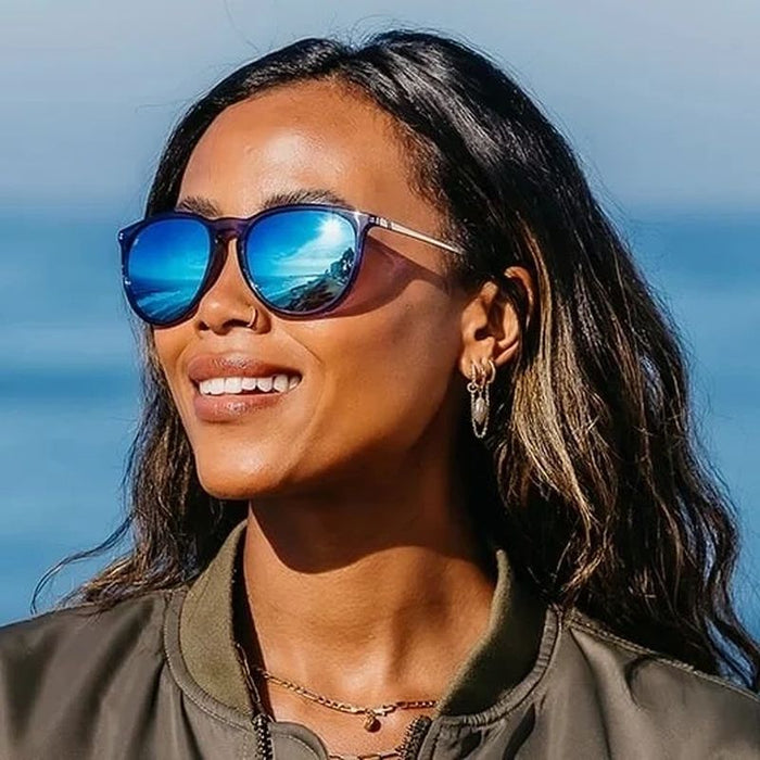 Blenders North Park Crystal Indigo Light Blue Mirror Polarised Lifestyle