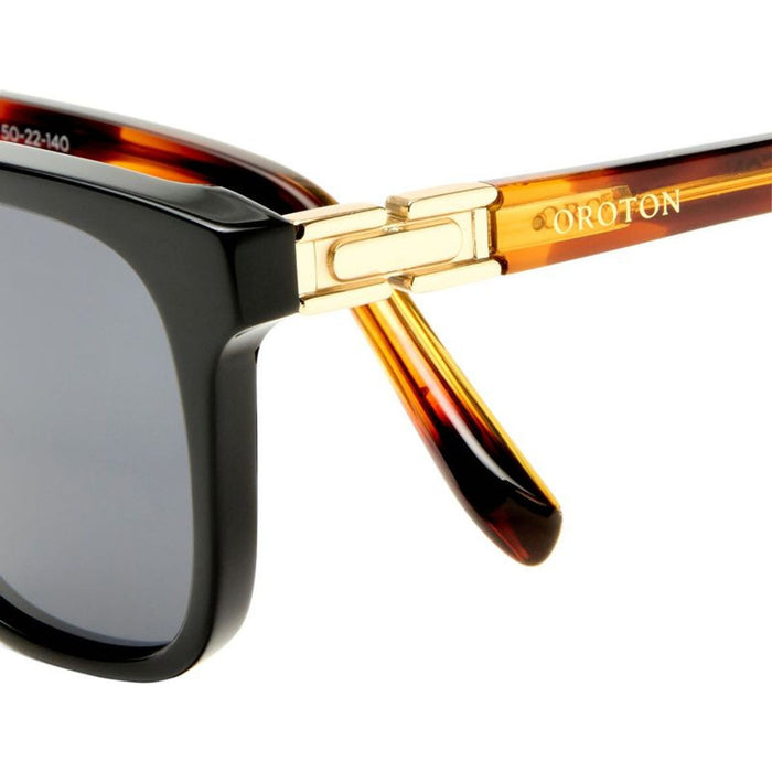 Odessa, Black and Amber Tort/Smoke Polarised Lenses