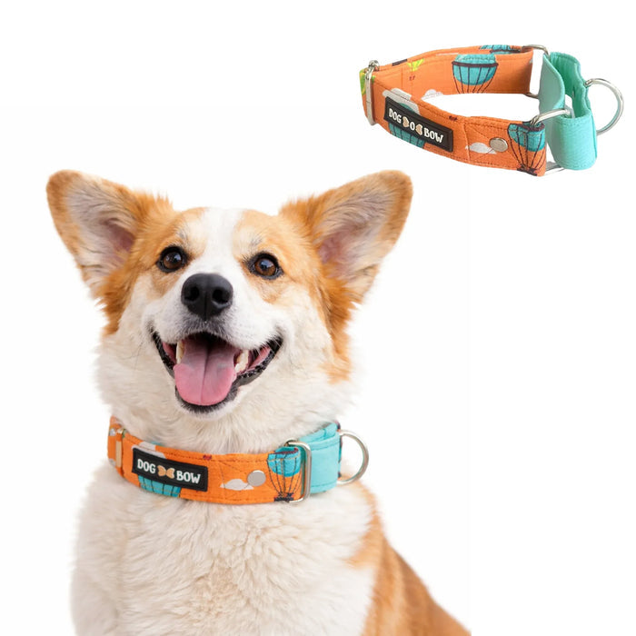 Orange Hot Air Balloon Martingale Collar (1.5 inch width)