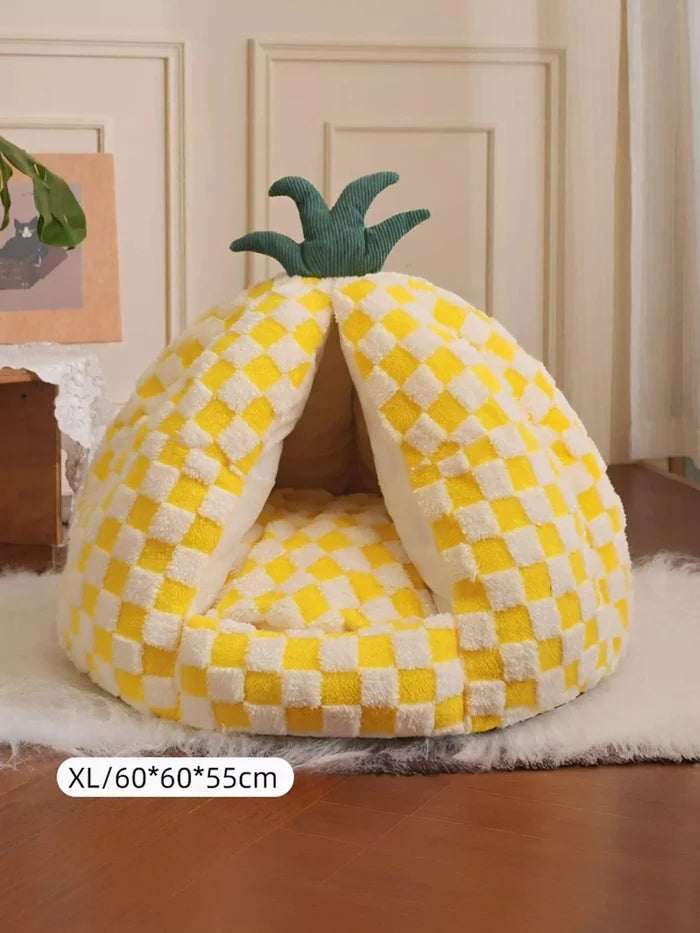 Pineapple Shaped Cozy Pet Nest - FloofChonk