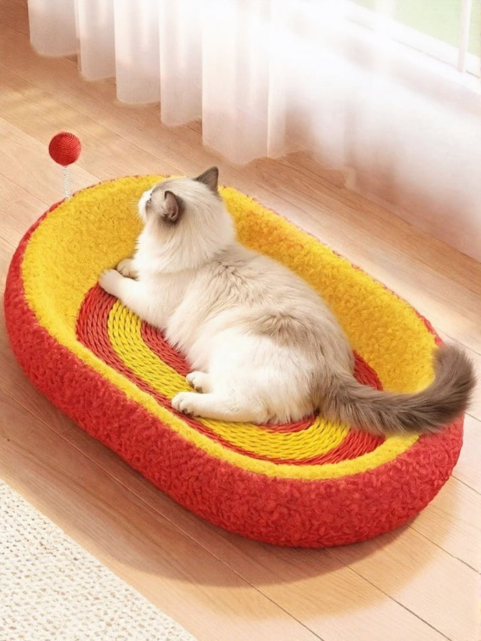 Oval Cat Scratching Bed - FloofChonk
