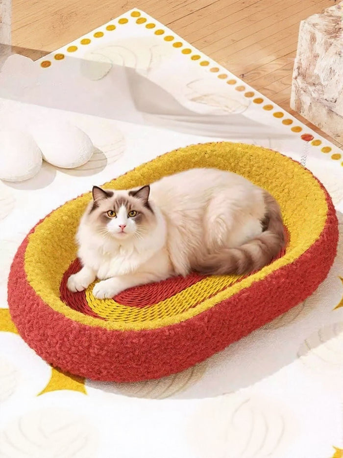 Oval Cat Scratching Bed - FloofChonk