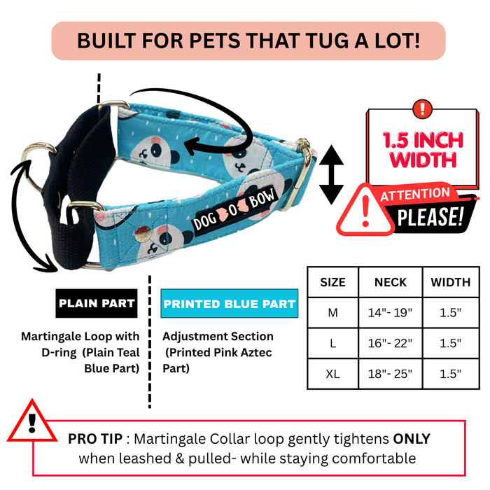 Panda Martingale Collar (1.5 inch width)