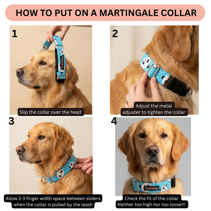 Panda Martingale Collar (1.5 inch width)