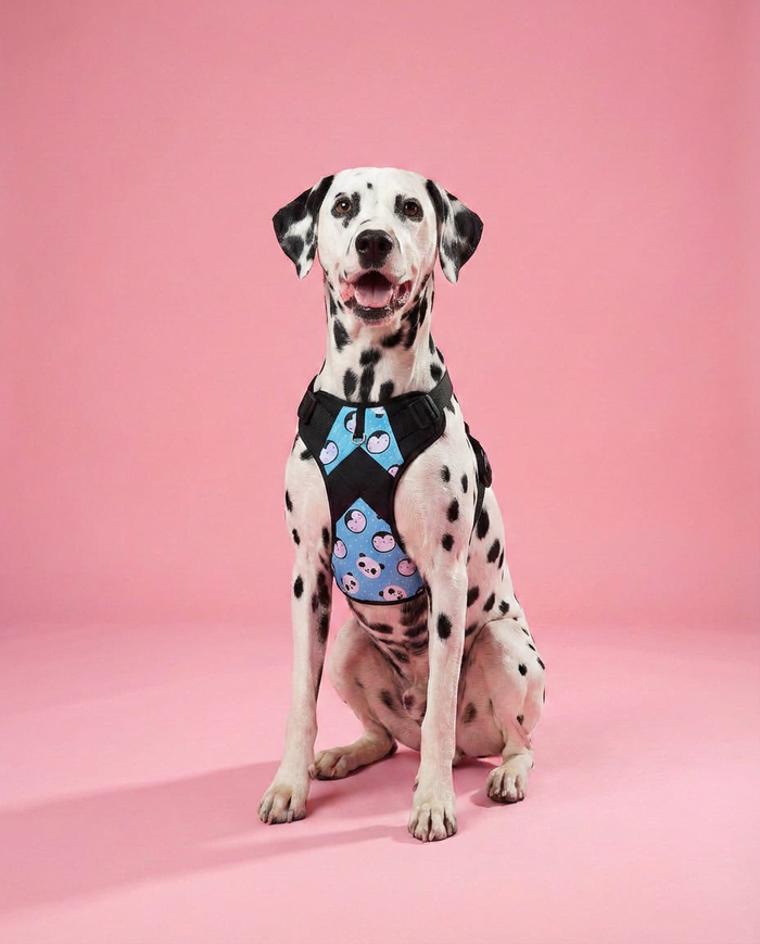 Panda Printed Double Padded Harness