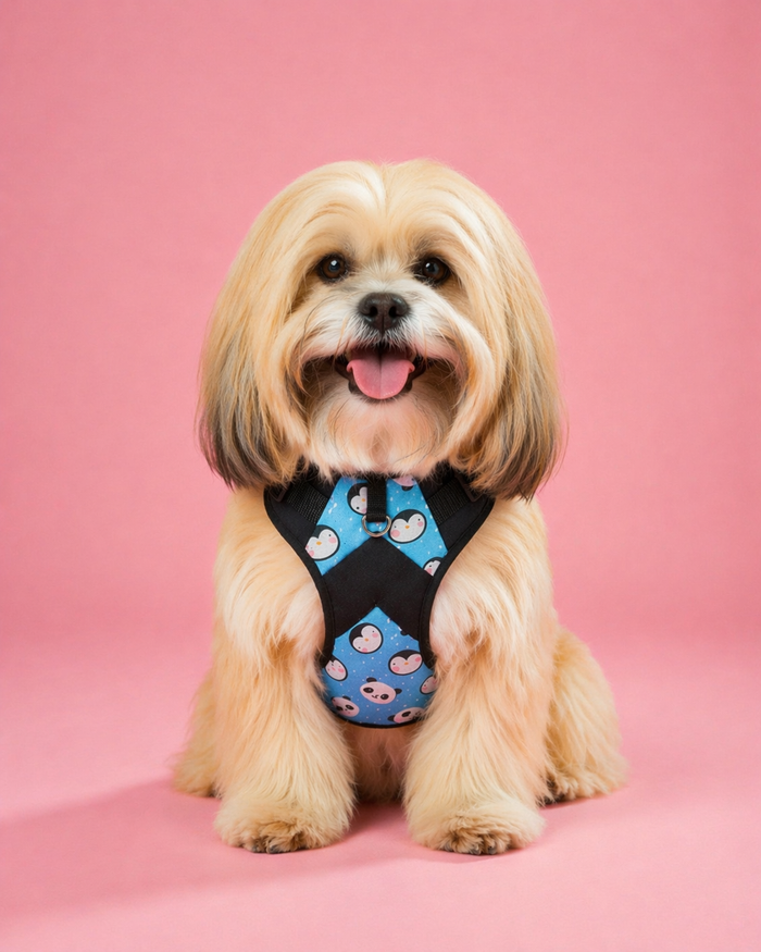 Panda Printed Double Padded Harness
