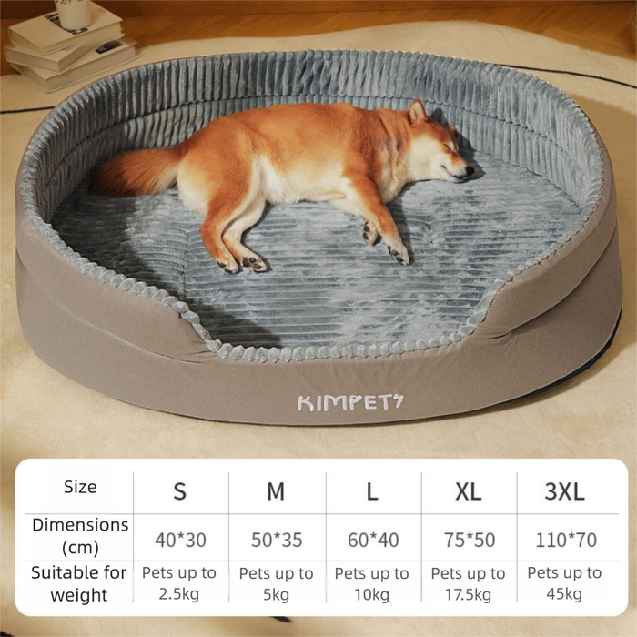 Panier pour chien toutes saisons avec rebords XL 75x50cm