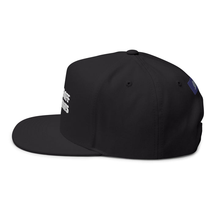 Paws Off My Rights Flat Bill Cap — Embroidered Cat Paw Freedom Hat - FloofChonk