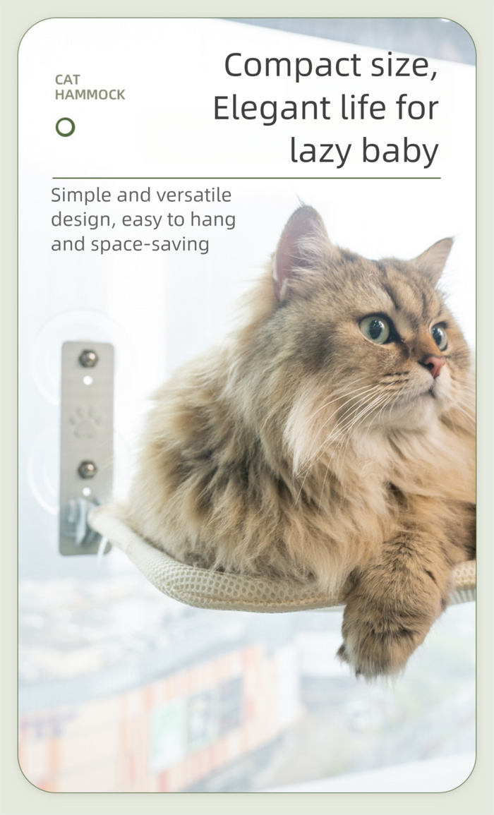 Perchoir de fenêtre sans fil pour chat, hamac pour chat avec 4 ventouses 45 x 30 cm