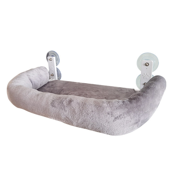 Perchoir de fenêtre sans fil pour chat, hamac pour chat avec 4 ventouses 45 x 30 cm