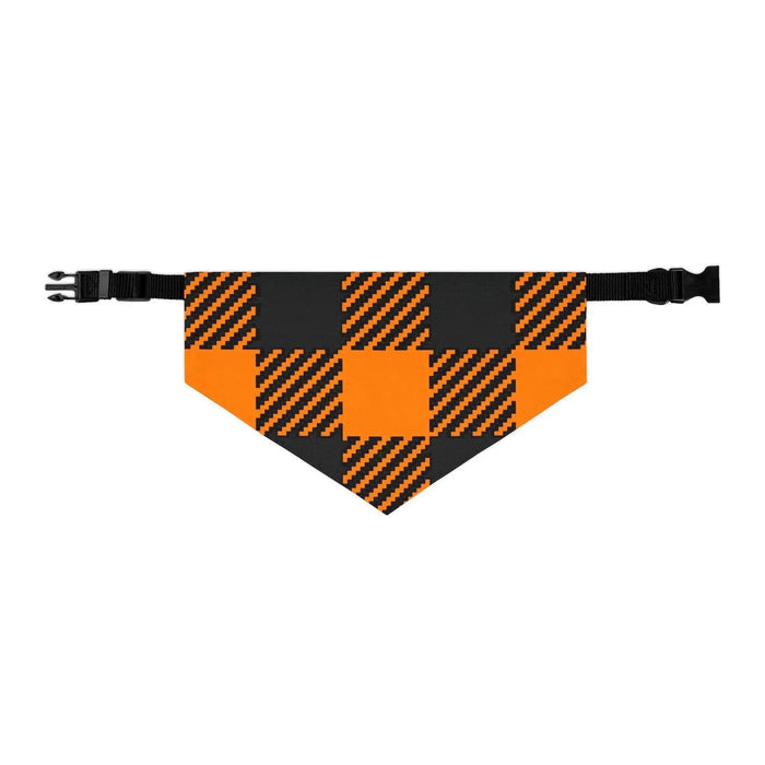 Pet Bandana Collar - Halloween Plaid Style - FloofChonk