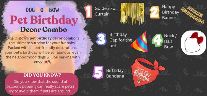 PET BIRTHDAY DECOR COMBO (5 in 1)