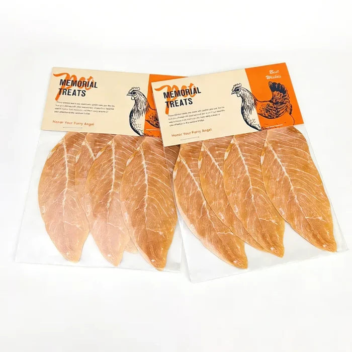 Paper simulated pet snacks for memorial ceremony