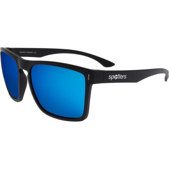 Phantom, Matte Black/Ice Blue Mirror Glass Polarised Lenses