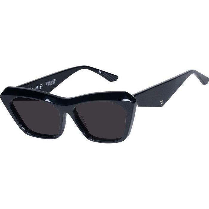 Piaf, Gloss Black with Silver Metal/Black Polarised Lenses
