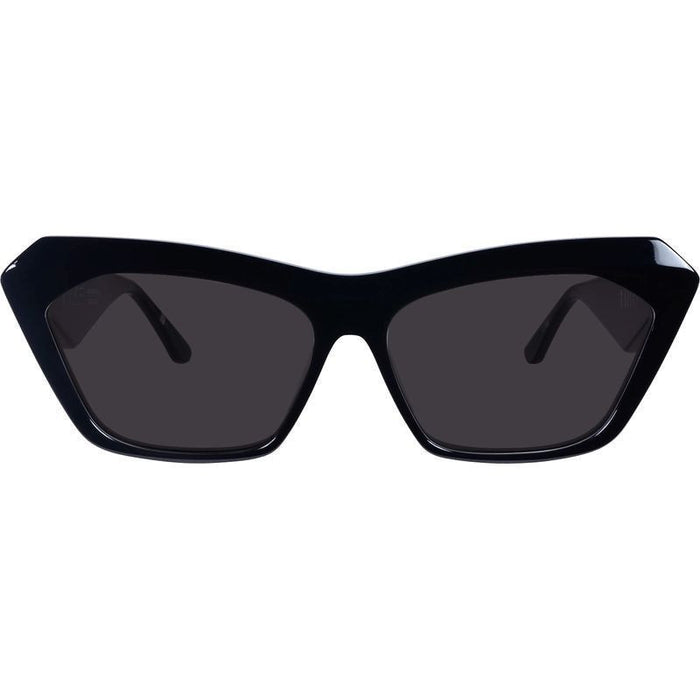 Piaf, Gloss Black with Silver Metal/Black Polarised Lenses