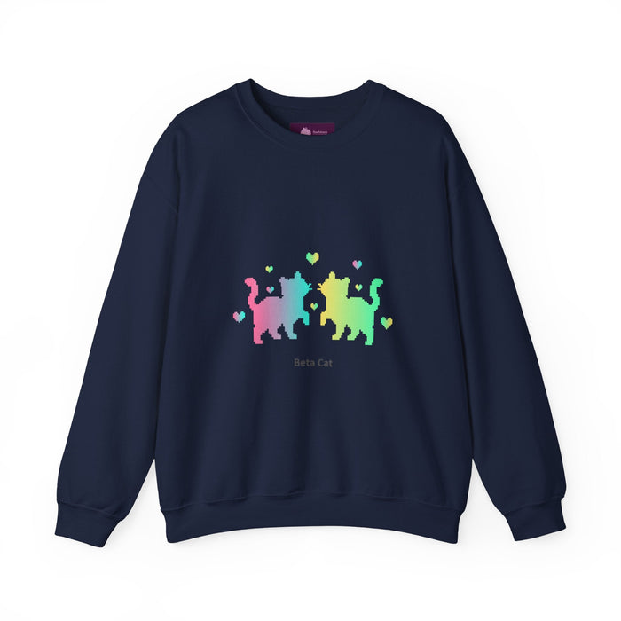 Pixel Pet Cats Sweatshirt | pixel pet nostalgia, 8 - bit device - FloofChonk