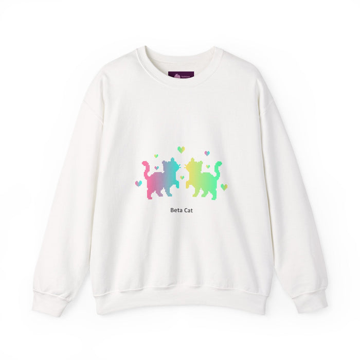 Pixel Pet Cats Sweatshirt | pixel pet nostalgia, 8 - bit device - FloofChonk