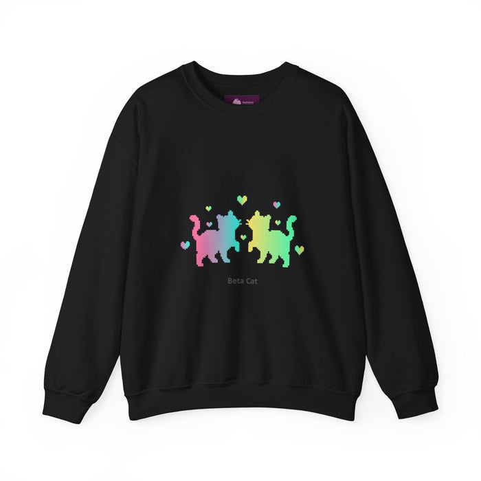 Pixel Pet Cats Sweatshirt | pixel pet nostalgia, 8 - bit device - FloofChonk