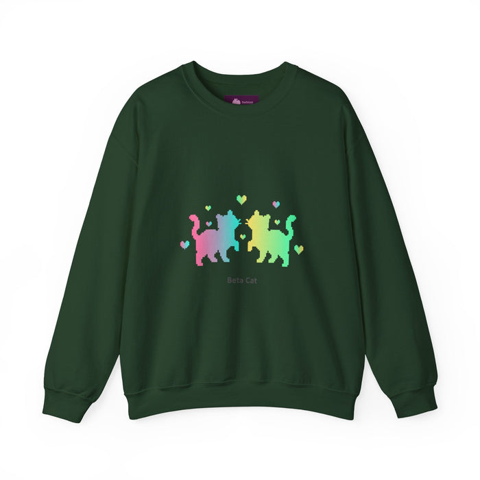 Pixel Pet Cats Sweatshirt | pixel pet nostalgia, 8 - bit device - FloofChonk