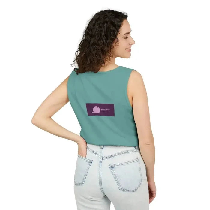 Playful Cat Graphic Tank Top for Summer - FloofChonk