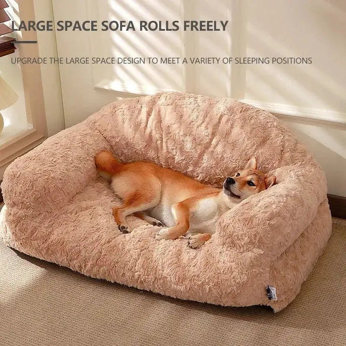 Plush Pet Sofa Bed - All - season, Non - slip Bottom, Durable and Scratch - resistant - FloofChonk