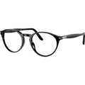 PO3092V, Black/Clear Lenses 50 Eye Size