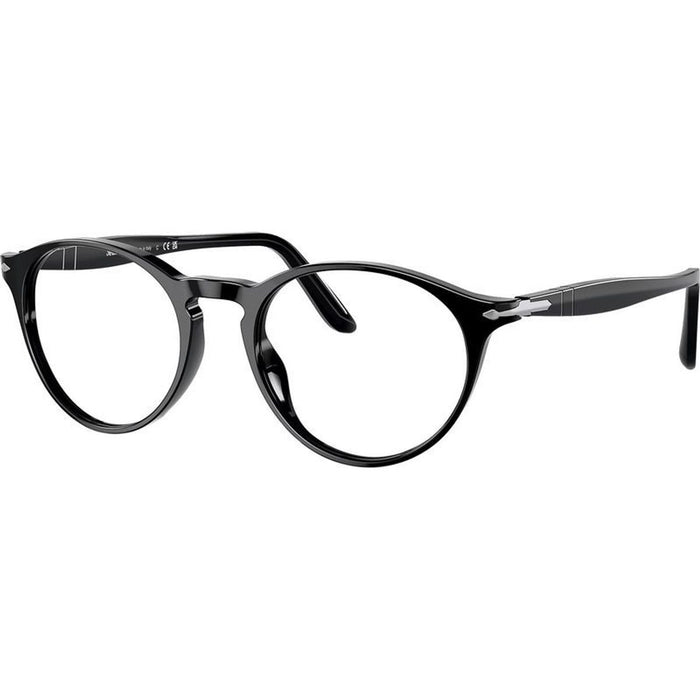 PO3092V, Black/Clear Lenses 50 Eye Size