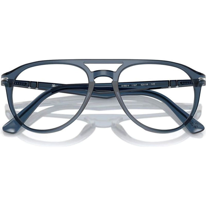 PO3160V, Transparent Denim/Clear Lenses