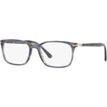 PO3189V, Striped Grey/Clear Lenses 55 Eye Size