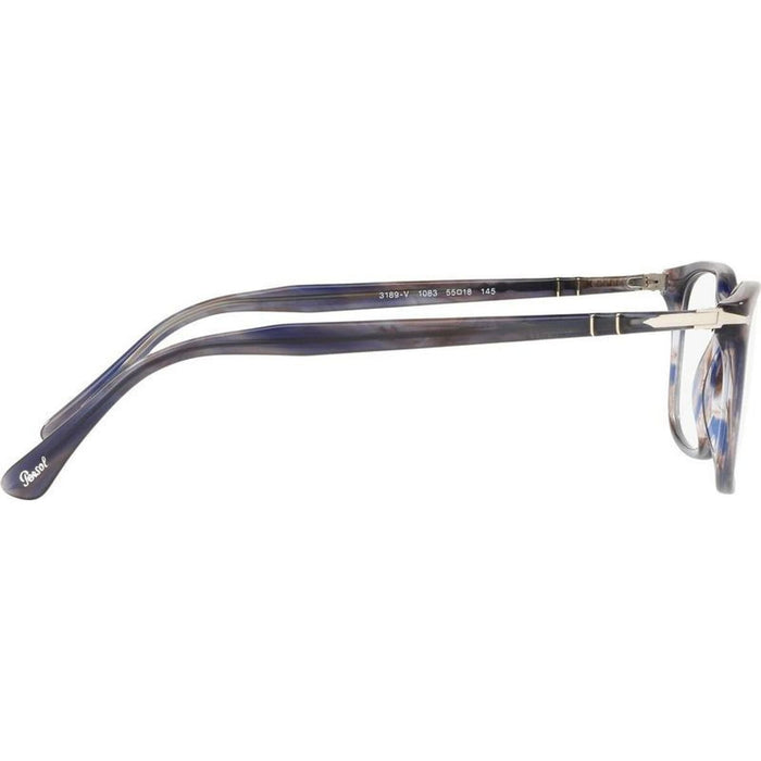 PO3189V, Striped Grey/Clear Lenses 55 Eye Size