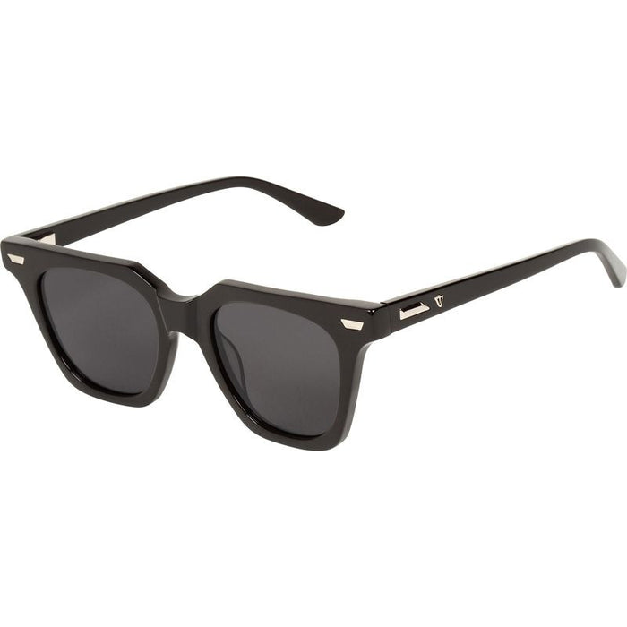 Prisoner II, Gloss Black with Silver Metal Trim/Black Lenses