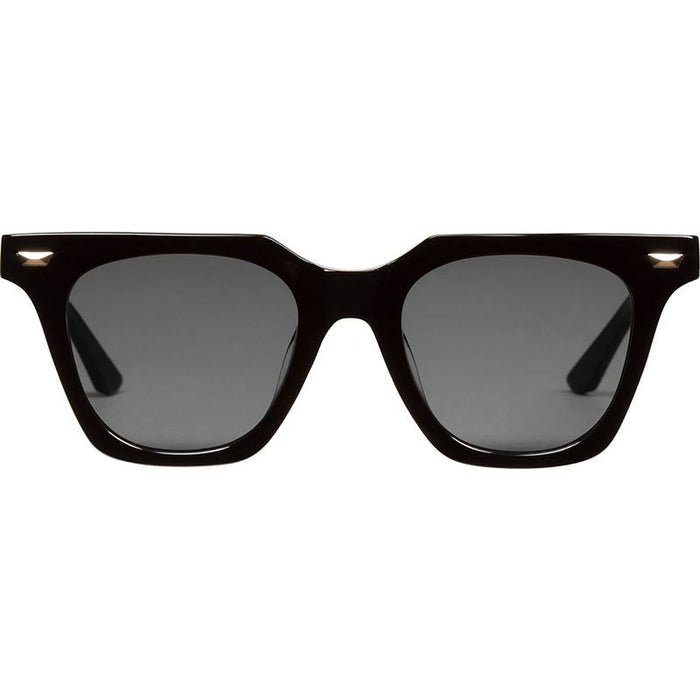 Prisoner II, Gloss Black with Silver Metal Trim/Black Lenses